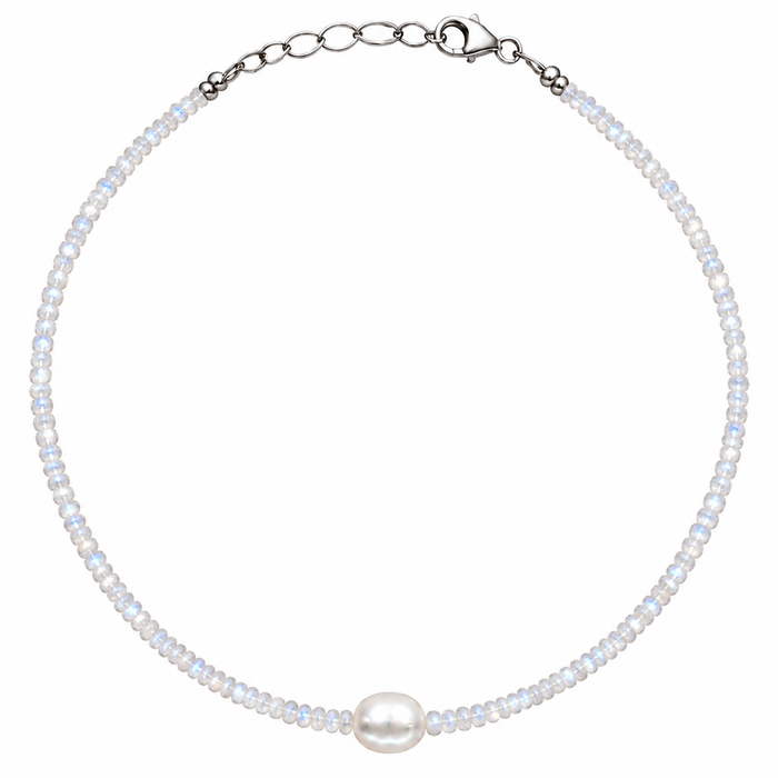 Moonstone & Pearl Choker Necklace