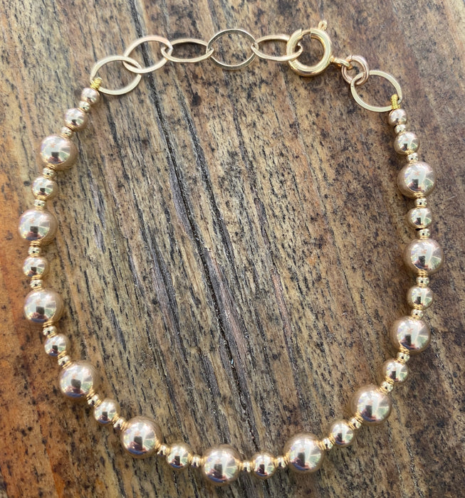 2-6MM Gold-filled Bead Bracelet