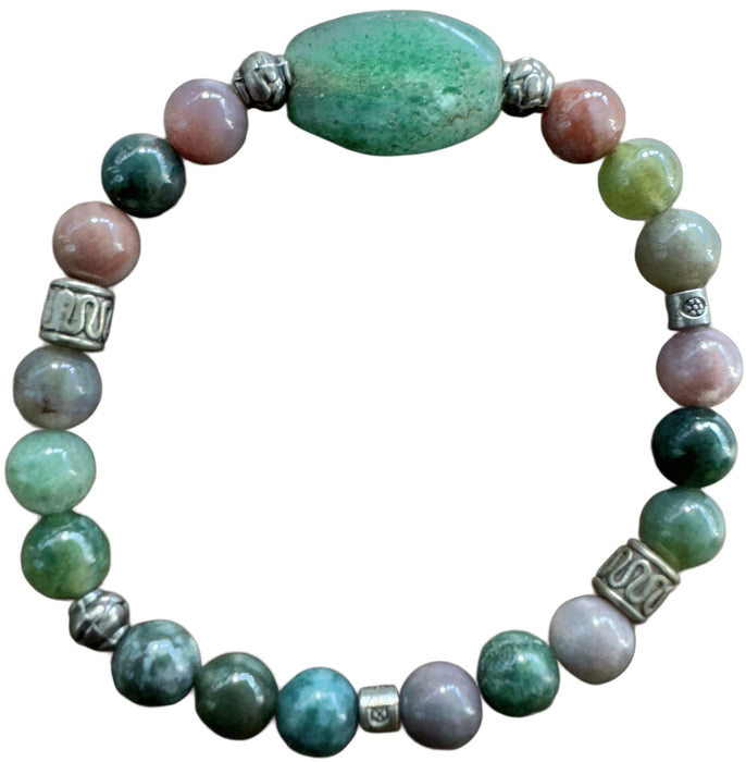 Jasper Bracelet With Center Stone