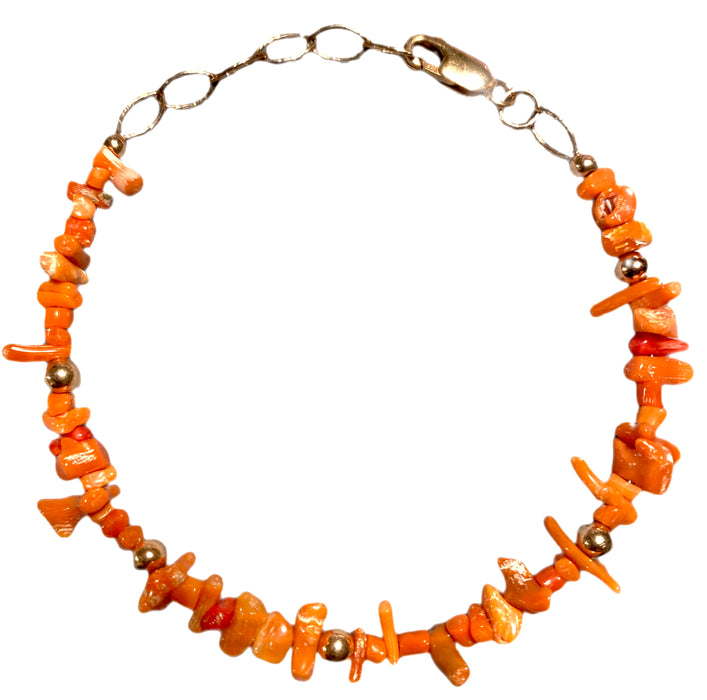 Italian Coral Branch Bracelet