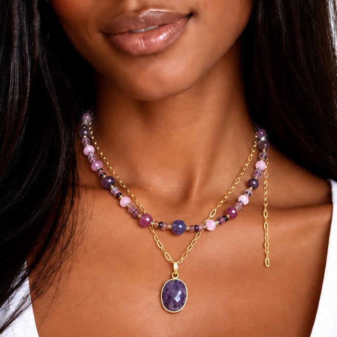 Lilac Passion Choker Necklace
