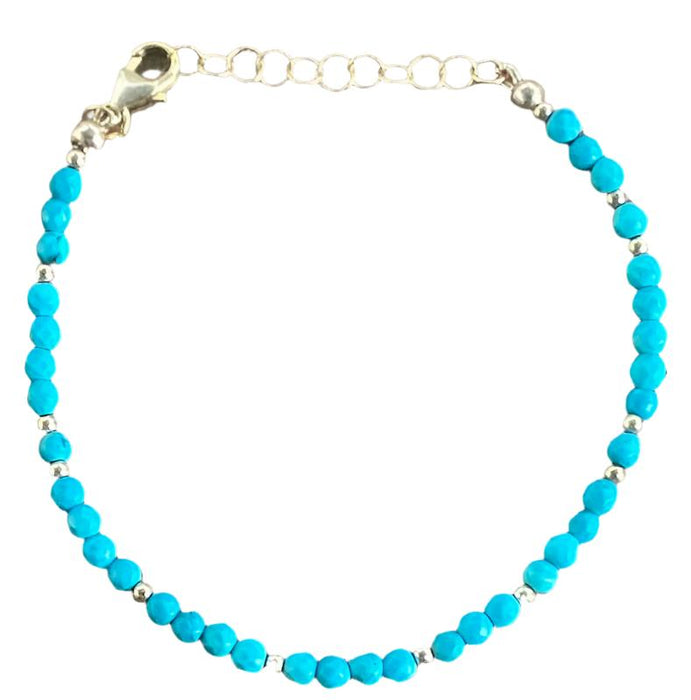 Blue Turquoise Bead Bracelet