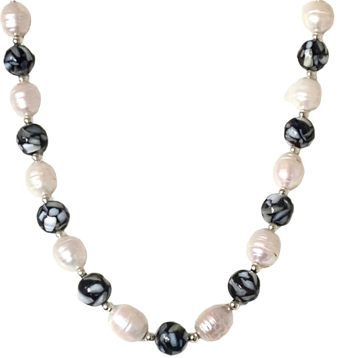 Marble Swirl Pearl Necklace