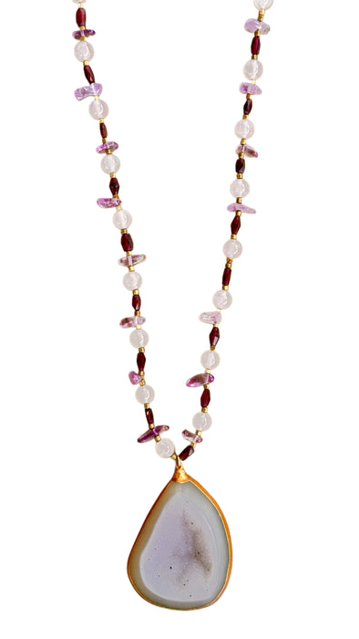 Rose Quartz Pendant Necklace