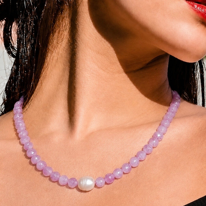 Cape Amethyst & Pearl Necklace
