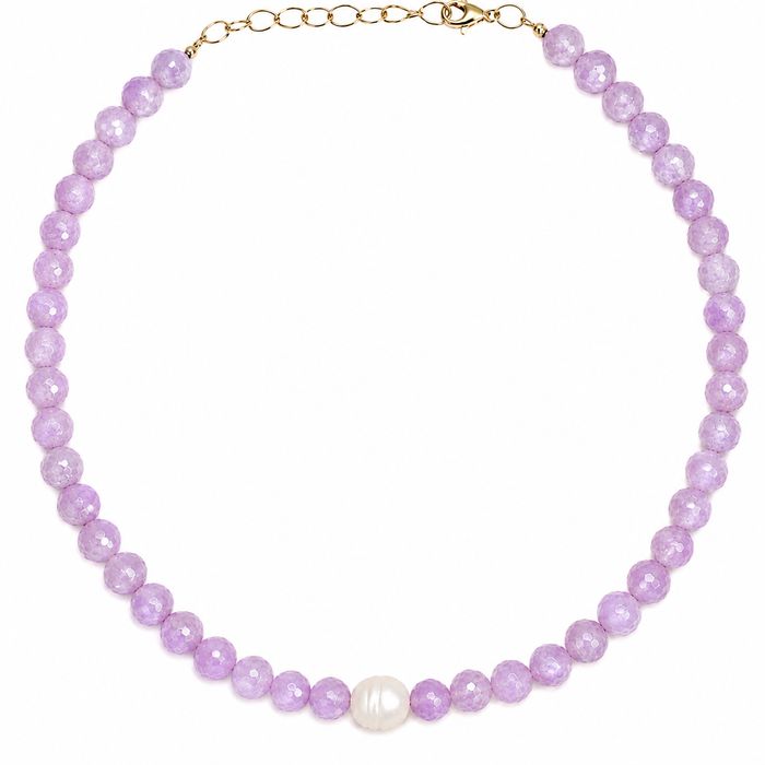 Cape Amethyst & Pearl Necklace