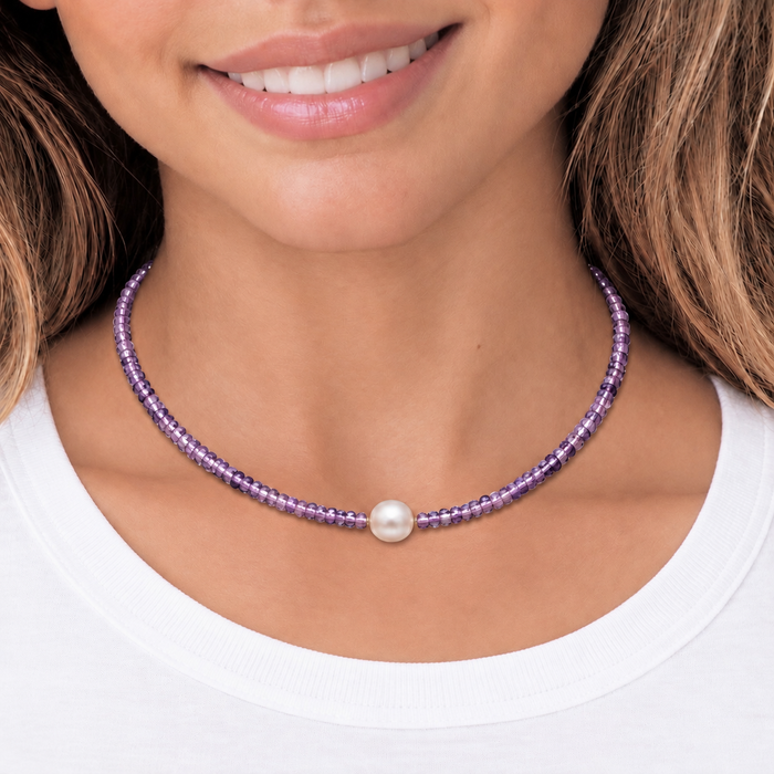 Grape Soda Pearl Necklace - Young Adult