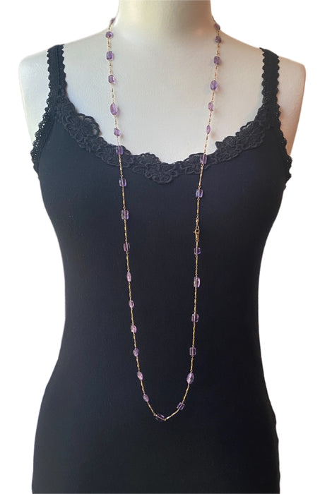 Amethyst Candy Wrap Necklace