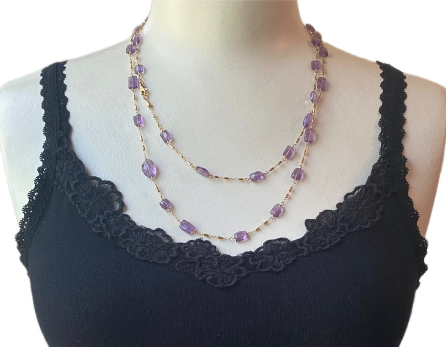 Amethyst Candy Wrap Necklace