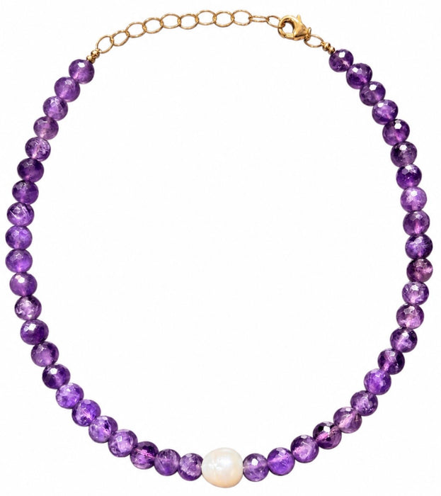Amethyst & Pearl Necklace