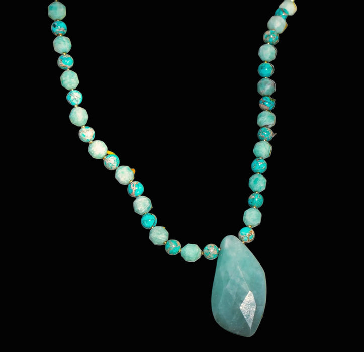 Amazonite Pendant Necklace