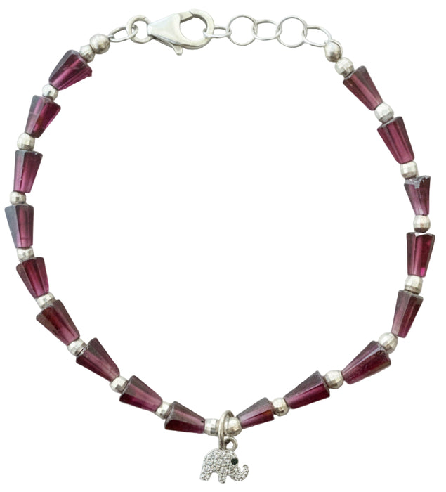 Baby Arnold Silver & Garnet Bracelet