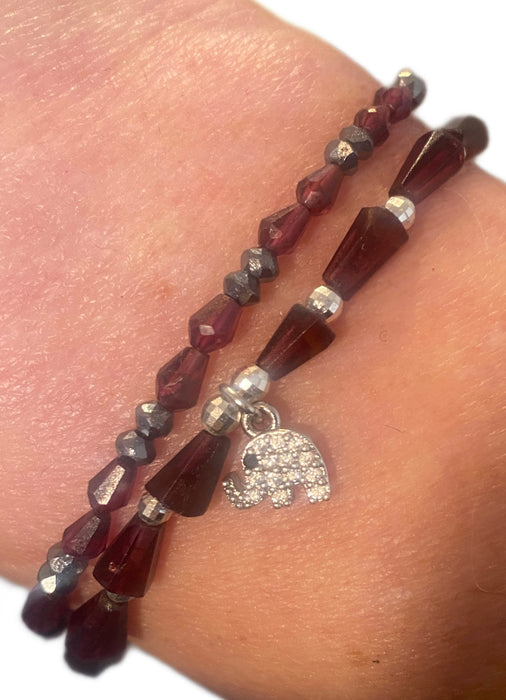 Baby Arnold Silver & Garnet Bracelet