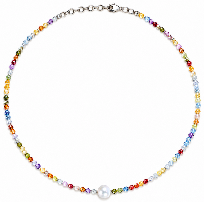 Sparkling Rainbow Choker Necklace