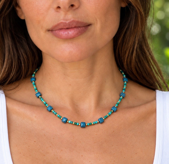 Apatite Candy Short Necklace/ Wrap Bracelet
