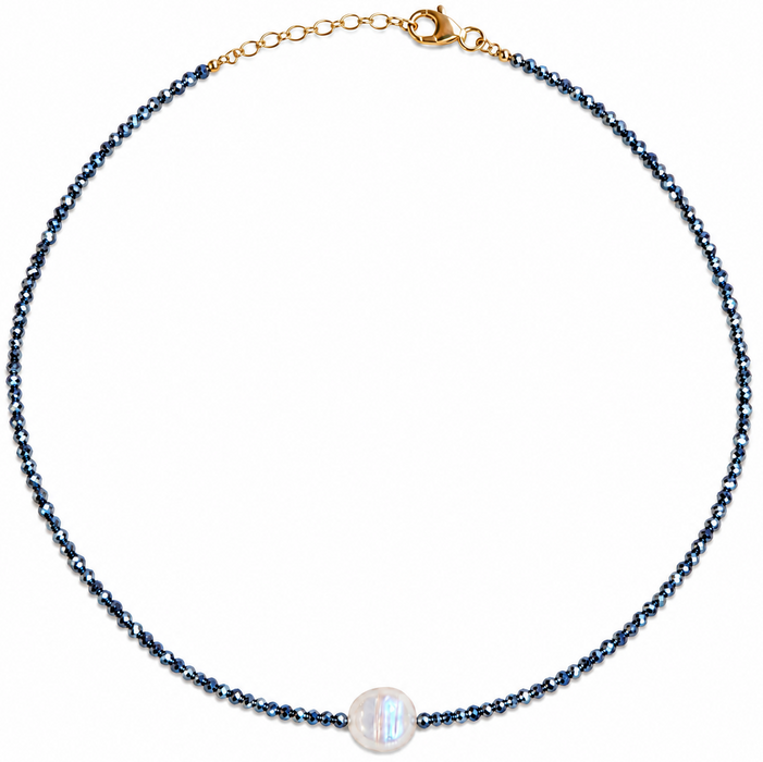 Evening Hematite Choker Necklace
