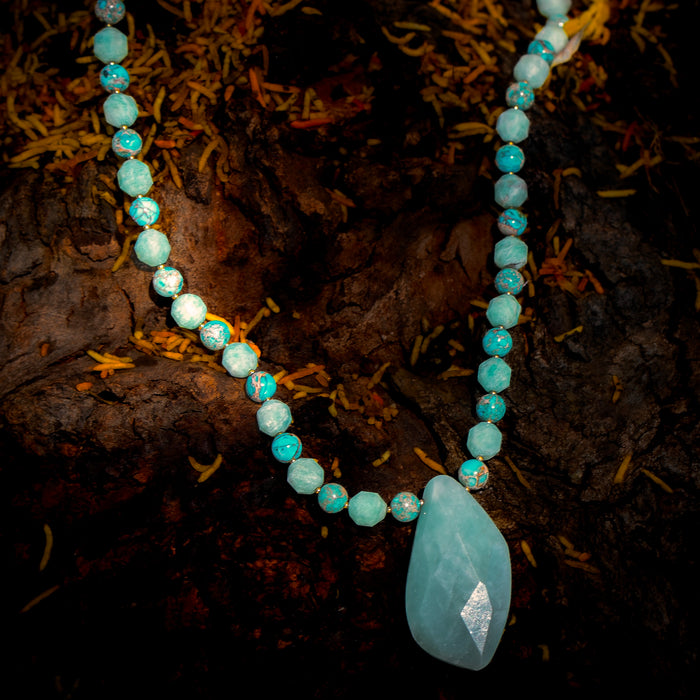 Amazonite Pendant Necklace