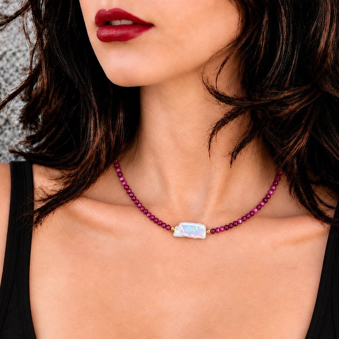 Ruby & Pearl Choker Necklace