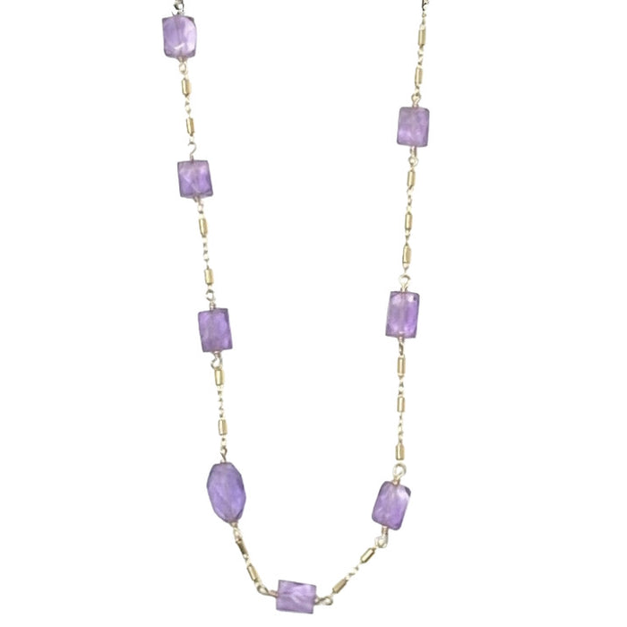 Amethyst Candy Wrap Necklace