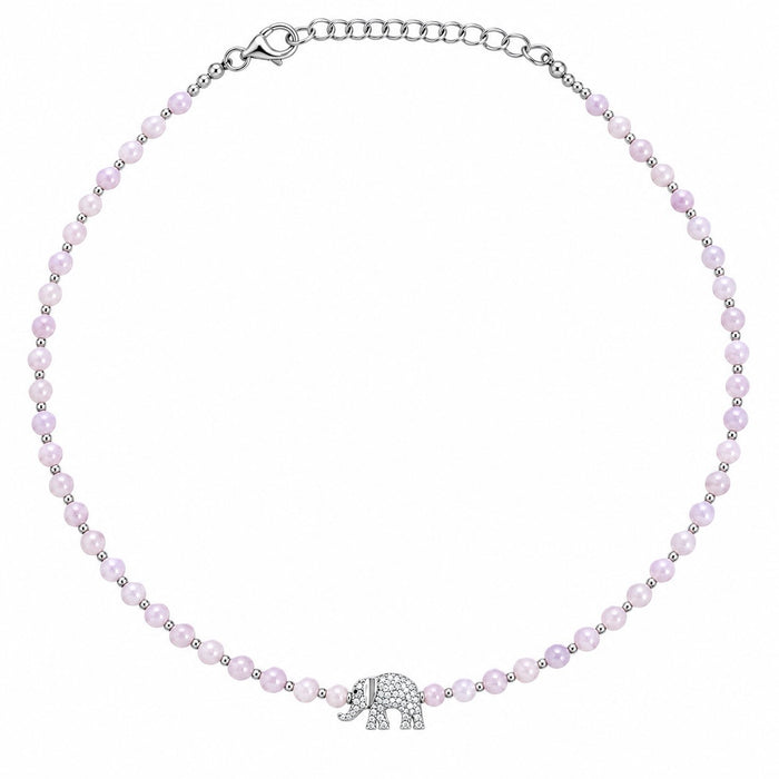 Pink Elephant Choker Necklace