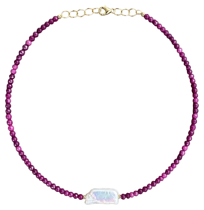 Ruby & Pearl Choker Necklace