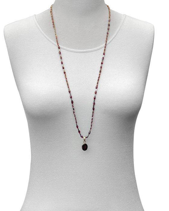 Garnet Pendant Necklace