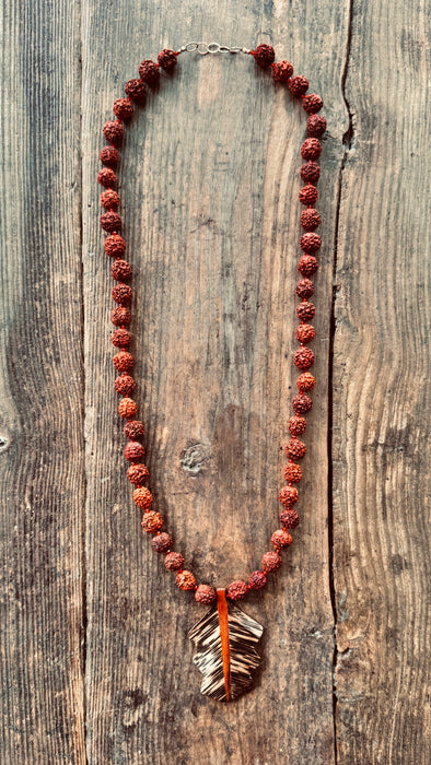 Mala Bead Pendant Necklace