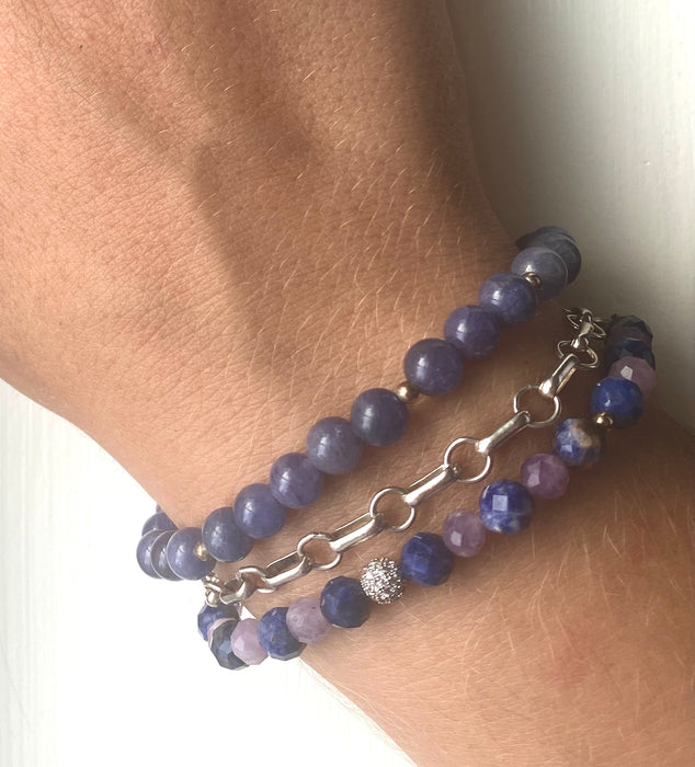 Blueberry Tanzanite Wrap Bracelet