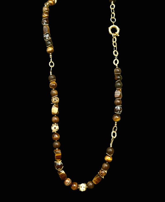 Tiger's Eye  Wrap Necklace