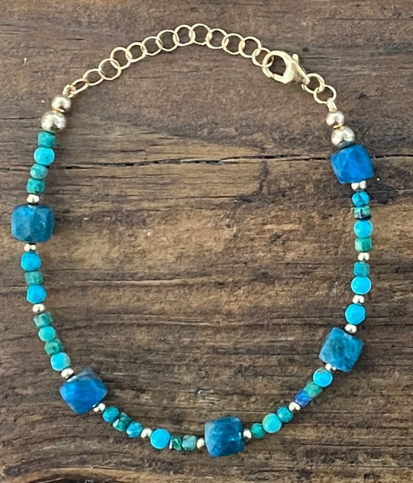 Apatite & Turquoise Bracelet