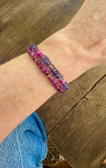 Iolite & Ruby Bracelet