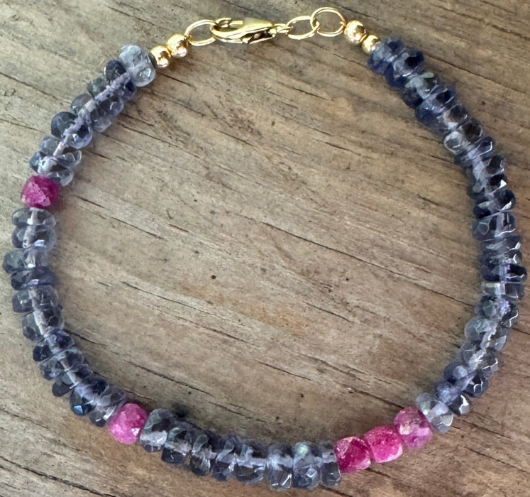 Iolite & Ruby Bracelet