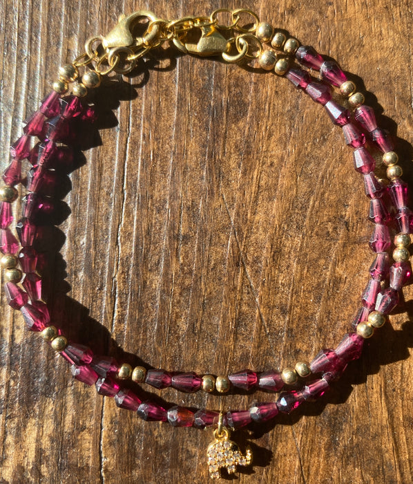 Baby Arnold Garnet Bracelet