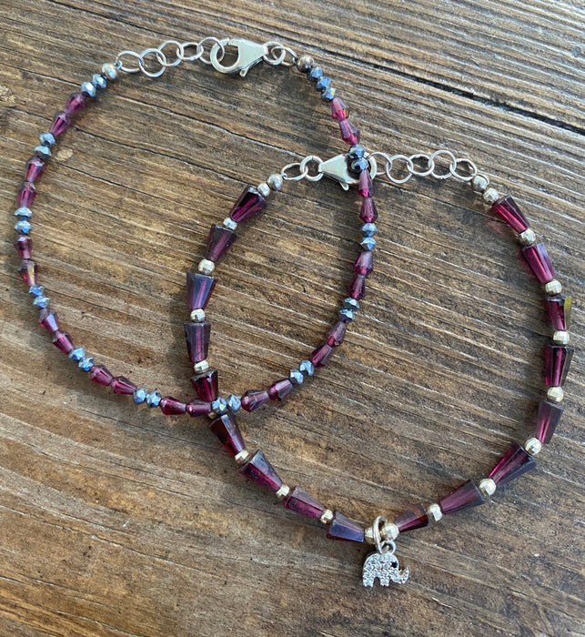 Baby Arnold Silver & Garnet Bracelet