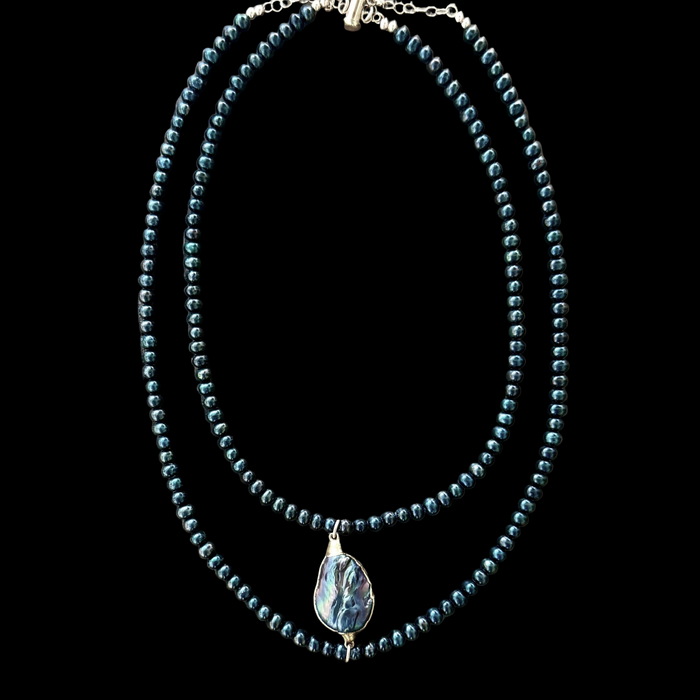 Double Strand Pearl Choker Necklace