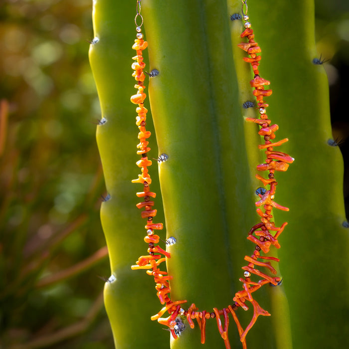 Italian Coral Choker Necklace