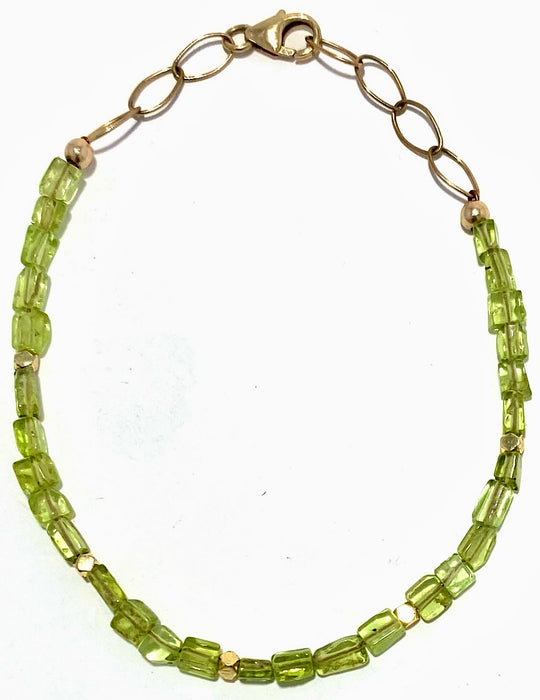 Peridot Chiclets Bracelet