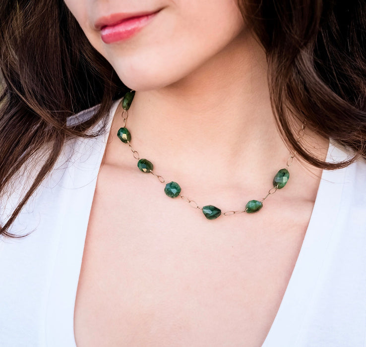 Short Emerald Necklace