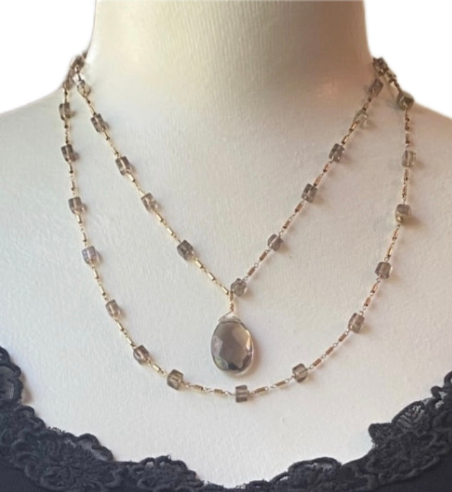 Smoky Quartz Pendant Necklace