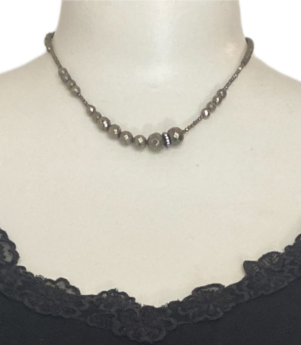 Glam Pyrite Choker Necklace