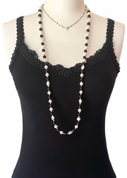 Onyx & Pearl Necklace