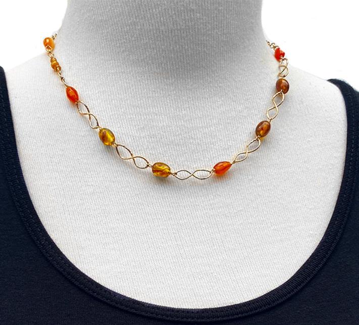 Amber & Carnelian Necklace