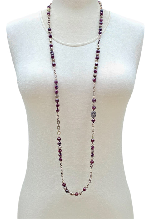 Evening Garnet Wrap Necklace