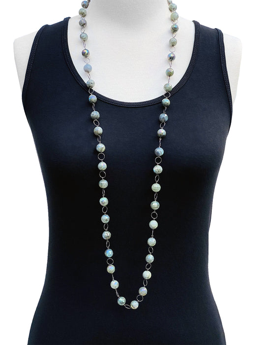 Labradorite Station Necklace