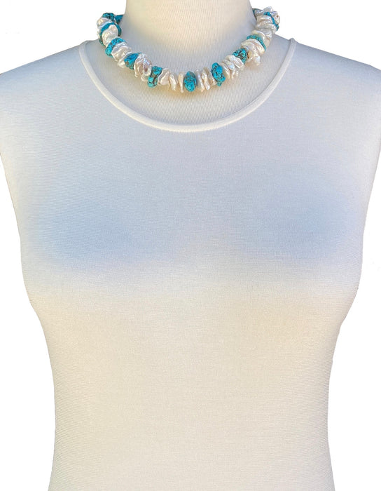 Santorini Pearl Collar Necklace