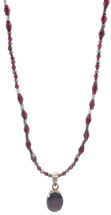 Garnet Pendant Necklace