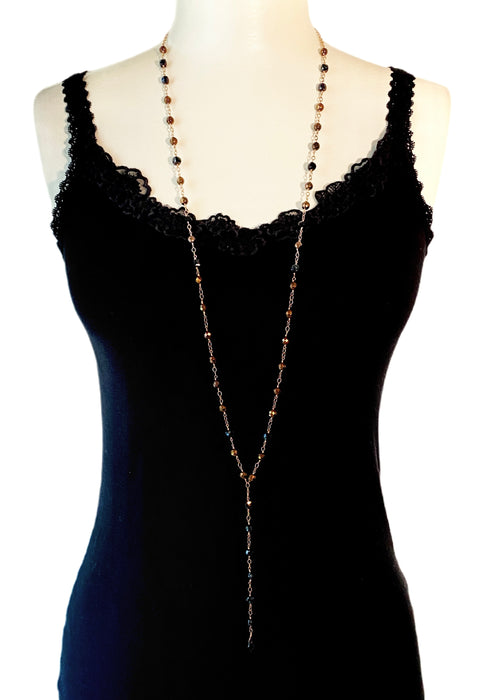 Hematite Lariat Necklace