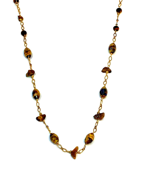 Tiger's Eye Station Necklace