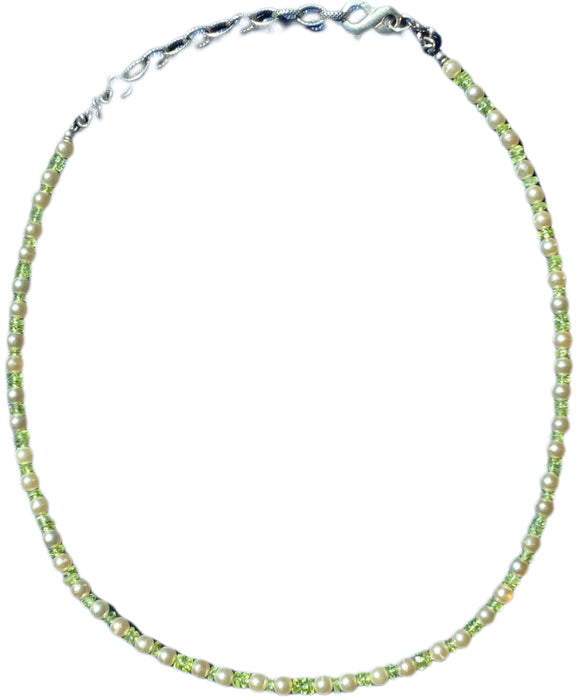 Pearl & Peridot Choker Necklace