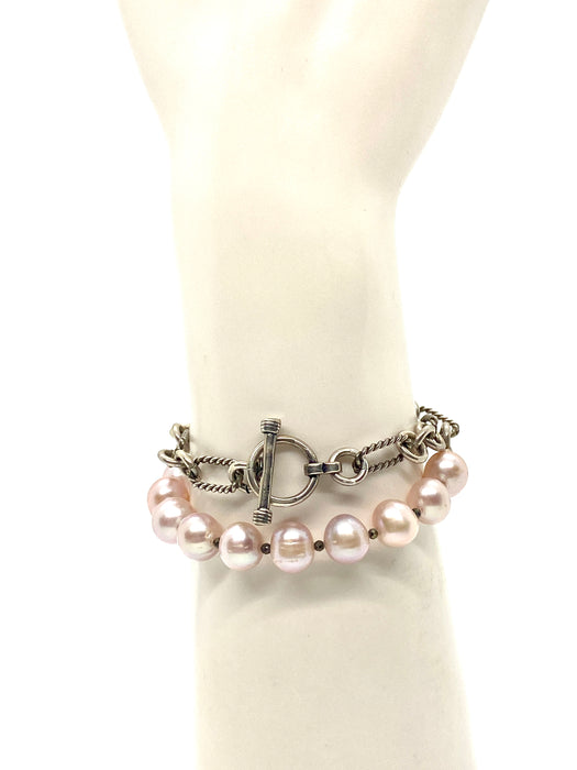 Pink Pearl Wrap Bracelet